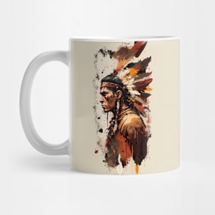 Native American Warrior V4 Mug